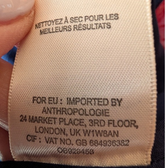 Maeve Vivienne Floral Midi Dress 2 Navy Blue Handkerchief Hem Cottagecore Boho - Picture 9 of 13